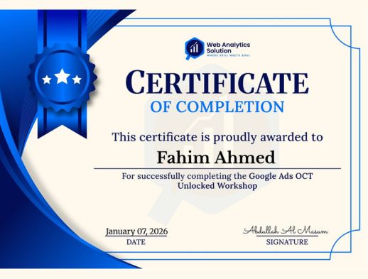Certified in Offline Conversion Tracking & Attribution Certification